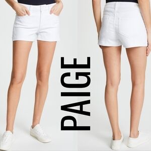 PAIGE Jimmy Jimmy White Denim Shorts
